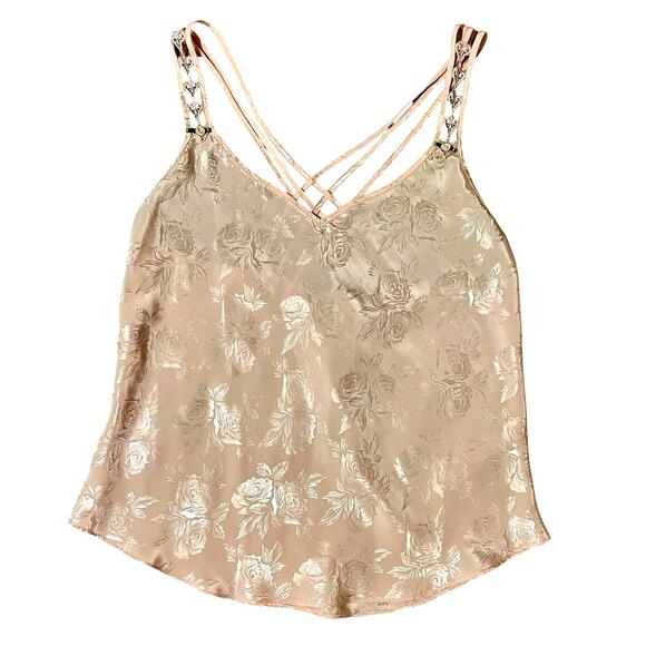 California Dynasty Tops - Vintage Expressions by California Dynasty Satin Camisole Tank Pale Pink Medium …